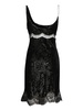 San Marco Black Velvet Mini Dress