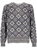 brushed patterned-jacquard jumper