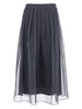 Brunello Cucinelli Pleated Tulle Midi Skirt