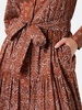 Woman Brown Bandanna Long Dress Jensen