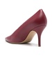 Bordeaux Red Calf Leather Pumps