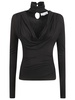 Keyhole Detail V-neck Longsleeved Top