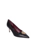 Eleanor 65mm Black Leather Pumps