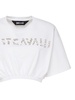 Just Cavalli Embellished Cropped T-Shirt