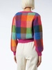 Woman Brushed Cropped Cardigan With Puff Sleeves