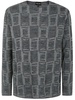 Jacquard Crew Neck Sweater