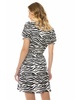 Zebra Print Satin Short Dress