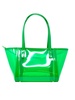 By Far Bar Tote Transparent Green Pu Handbag