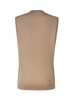 Sleeveless Sweater In Wool And Silk