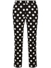 Cotton pants with polka-dot print