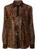 TOM FORD Laminated Leopard Print Silk Shirt for Women