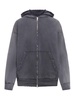 BALENCIAGA Men's Zip-Up Hoodie for FW24 in Washed Black