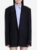 ALEXANDER WANG Oversized Black Wool Blend Jacket with Detachable Dickie