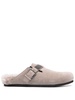 BRUNELLO CUCINELLI Chic Suede Leather Slippers with Monili Chain