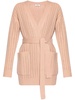 MAX MARA Powder Pink Cashmere-Blend Thigh-Length Cardigan