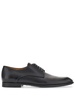 FERRAGAMO Black Lace-Up Leather Derby Dress Shoes for Men