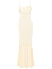 JACQUEMUS Light Yellow Mermaid Dress with Spaghetti Straps