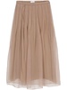 Brunello Cucinelli Silk Midi Skirt