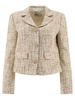 Self-Portrait Boucle Button-Up Jacket