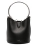 ALAIA Elegant Medium Leather Bucket Bag with Ring Detail