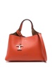 TOD'S Timeless Mini Leather Tote in Burnt Orange