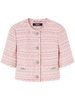 VERSACE Light Pink Tweed Mini Jacket