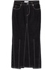 MARINE SERRE Crescent Moon Panelled Long Skirt