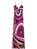 EMILIO PUCCI Floor-Length A-Line Silk Dress with Abstract Print