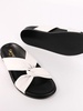 White leather sandals