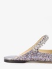 JIMMY CHOO Multicolor Glitter Flat Ballerinas with Crystal Strap