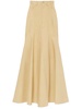 Cotton gabardine long skirt