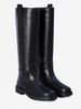 Leather knee-high boots