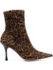 Dunn 85mm leopard-print boots