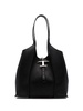 T Timeless Shopping Bag In Black Leather