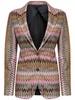 MISSONI Chevron Patterned Knit Blazer