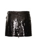 Sequined zipped mini skirt