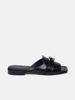 Jimmy Choo Black Leather Slippers