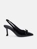 BLACK PATENT LEATHER SLING BACK