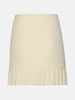 IVORY COTTON BLEND SKIRT