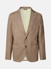 BLAZER IN BROWN LINEN BLEND