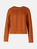 'HUES' BROWN VIRGIN WOOL SWEATER