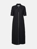 Jil Sander Black Cotton Blend Dress Woman