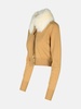 BEIGE VIRGIN WOOL CARDIGAN