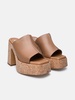 BEIGE ECO LEATHER SLIPPERS