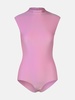 'CRISTIN' PINK POLYAMIDE BLEND BODYSUIT