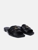 Jimmy Choo Black Leather Slippers