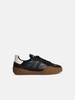 Acne Studios 'Bars' Dark Grey Leather Sneakers Woman