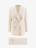 Cotton and linen blend suit with peak lapels