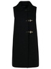 Fay Black Wool Blend Vest Women