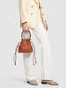 Mini DBS leather bucket bag